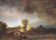 REMBRANDT Harmenszoon van Rijn Landscape with a Stone Bridge (mk33) oil painting artist